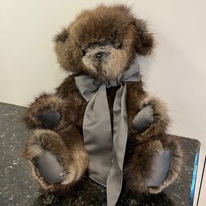 Fur Teddy Bear. Fully jointed limbs. Size 16”